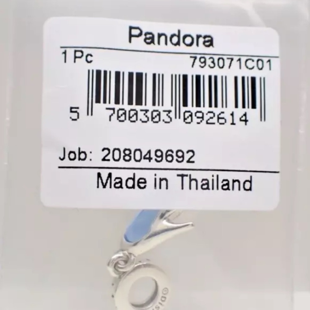 NWOT Pandora x Disney Cinderella's Glass Slipper Charm Blue Crystal - 793071C - Picture 9 of 16